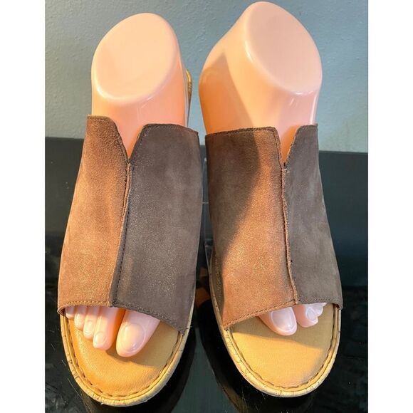 Born, Asho New Cork Heel Bronze Women’s Sandals Size 11 Medium. - Picture 1 of 11